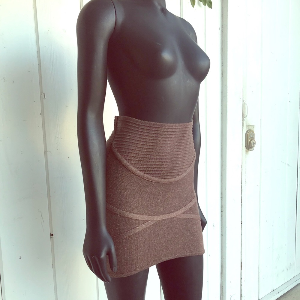 BEBE - Bandage / Bodycon High Waisted Mini Skirt